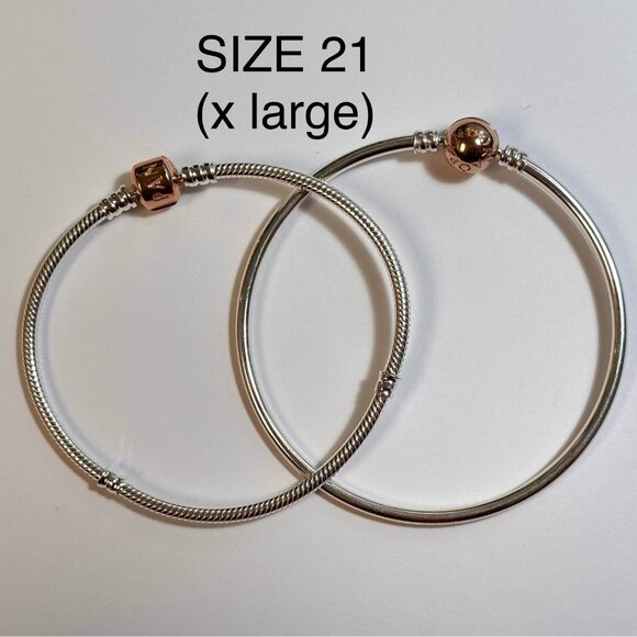 Pandora Sterling Silver & Rose Gold Bracelets - Picture 1 of 1